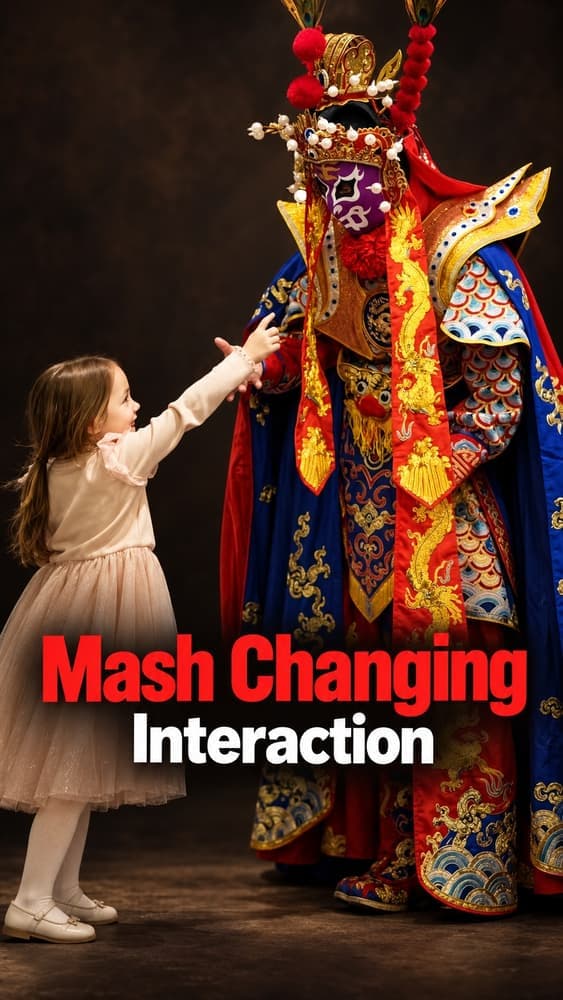 Sichuan mask-changing performance — blink, and you might miss it. A new face with a flick of the hand, then another. The best part? Seeing the audience lean in…