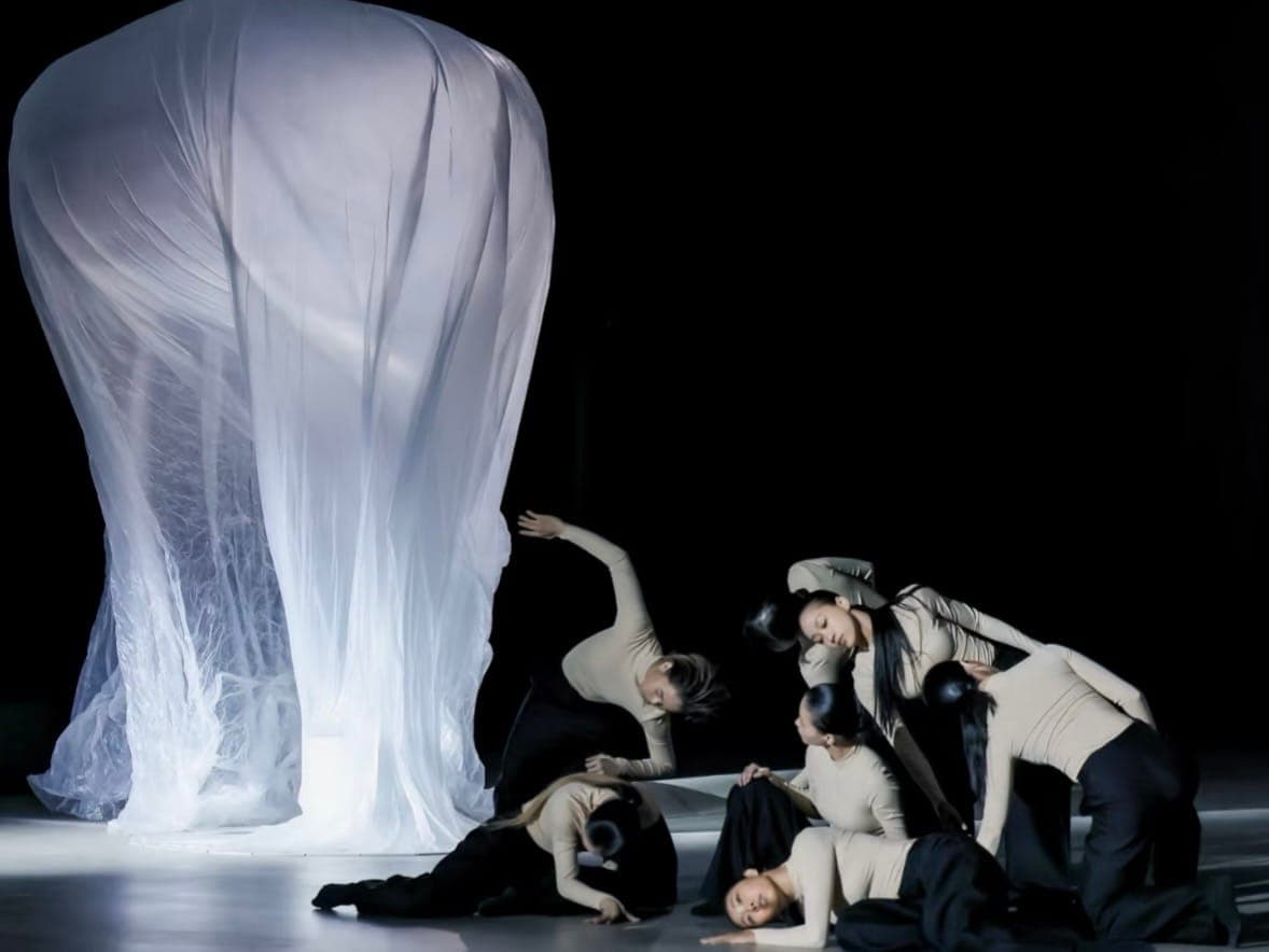 Chinese Contemporary on stage with props
