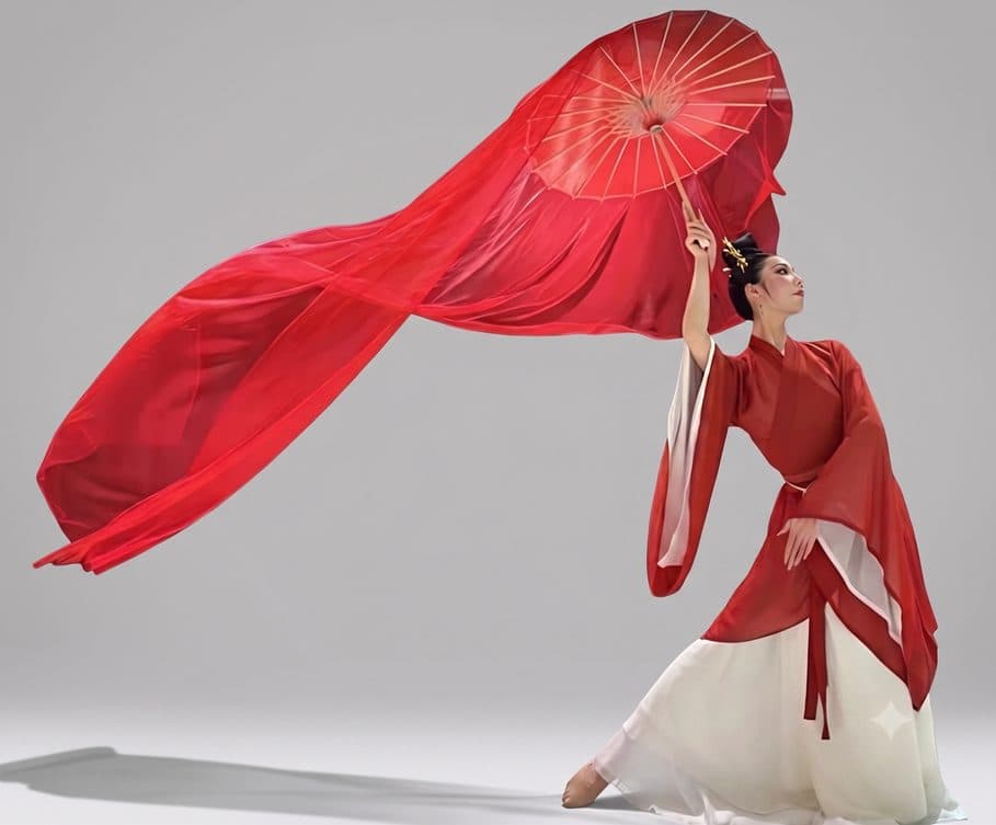 Dancer with a red oil-paper umbrella
